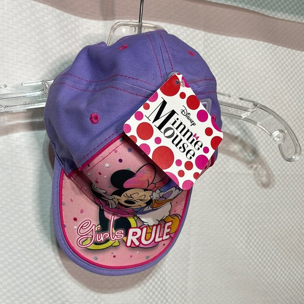 Minnie Mouse Disney baseball hat daisy and Minnie gurls rule nwt adjustable